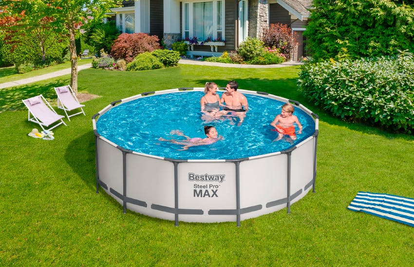 montaggio piscina steel pro max