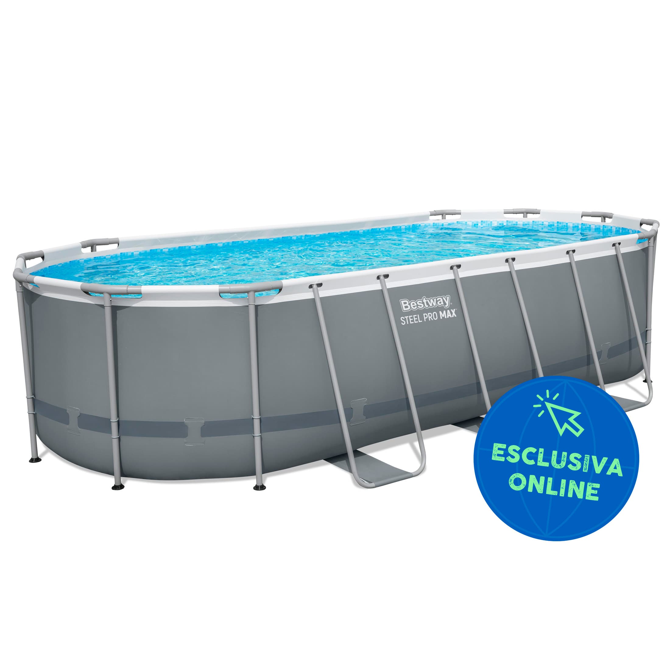 Piscine fuori terra Piscina solo struttura da 549x274x122 cm grigio scuro Bestway 1