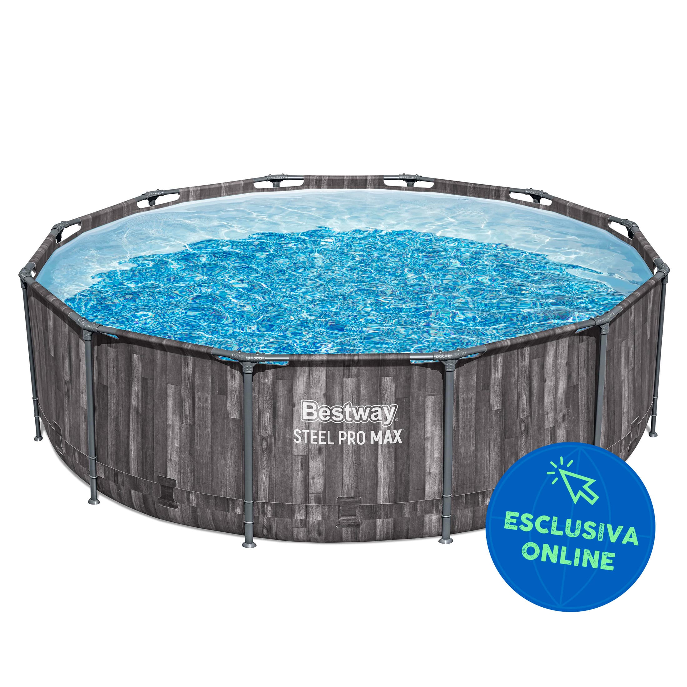 Piscine fuori terra Piscina solo struttura effetto legno scuro - 366x100 cm Bestway 1