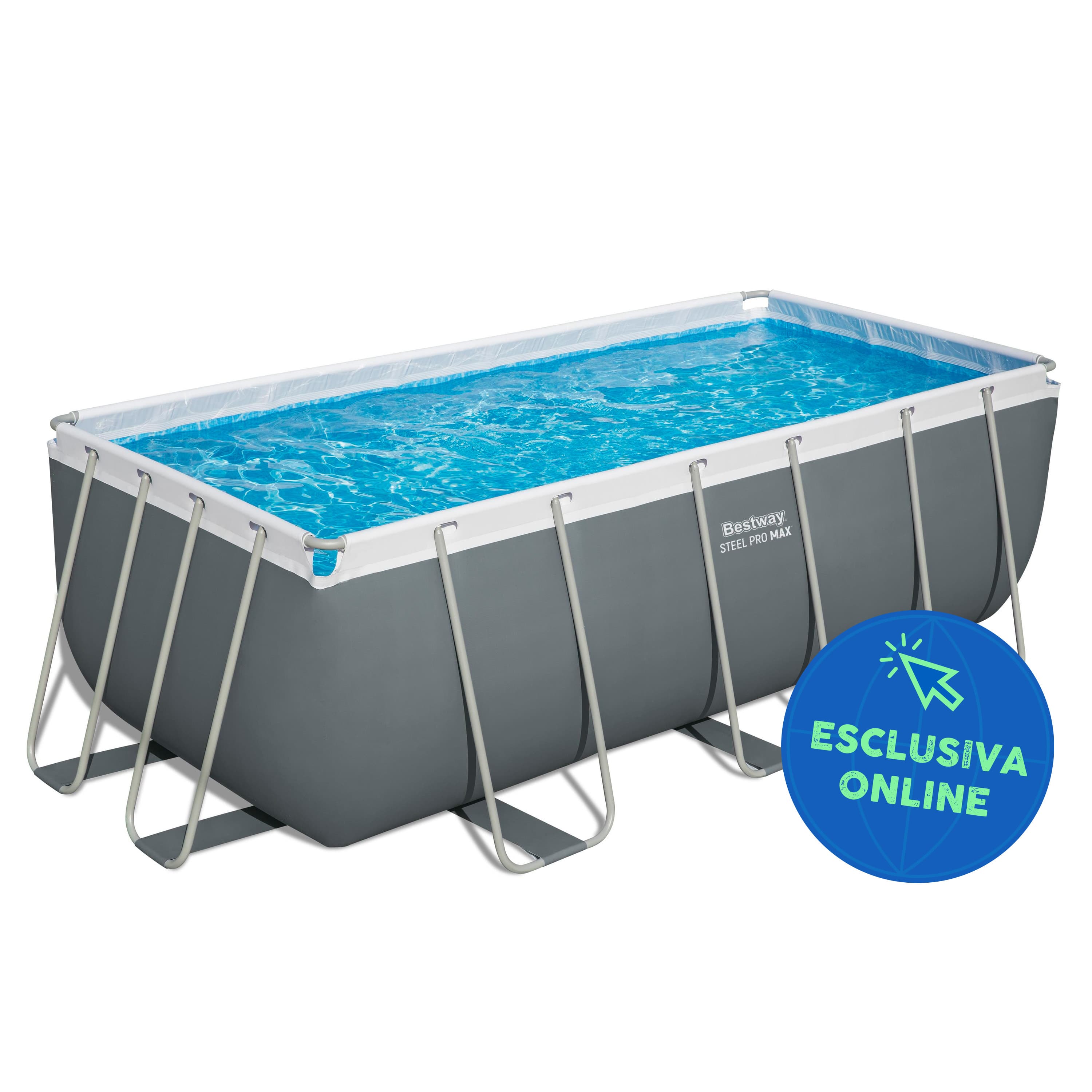Piscine fuori terra Piscina solo struttura - 412x201x122 cm grigio scuro Bestway 1