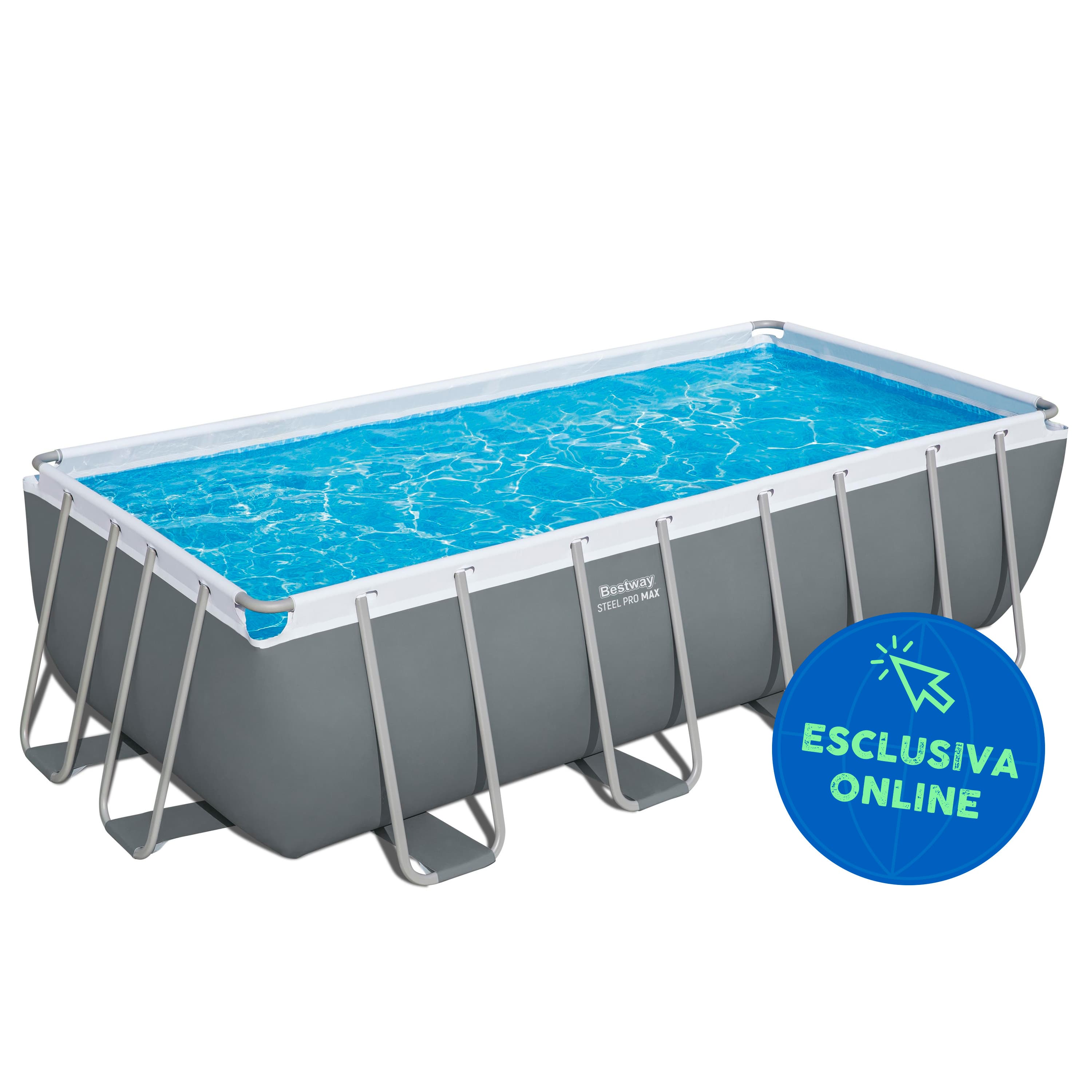Piscine fuori terra Piscina solo struttura grigio scuro - 488x244x122 cm Bestway 1