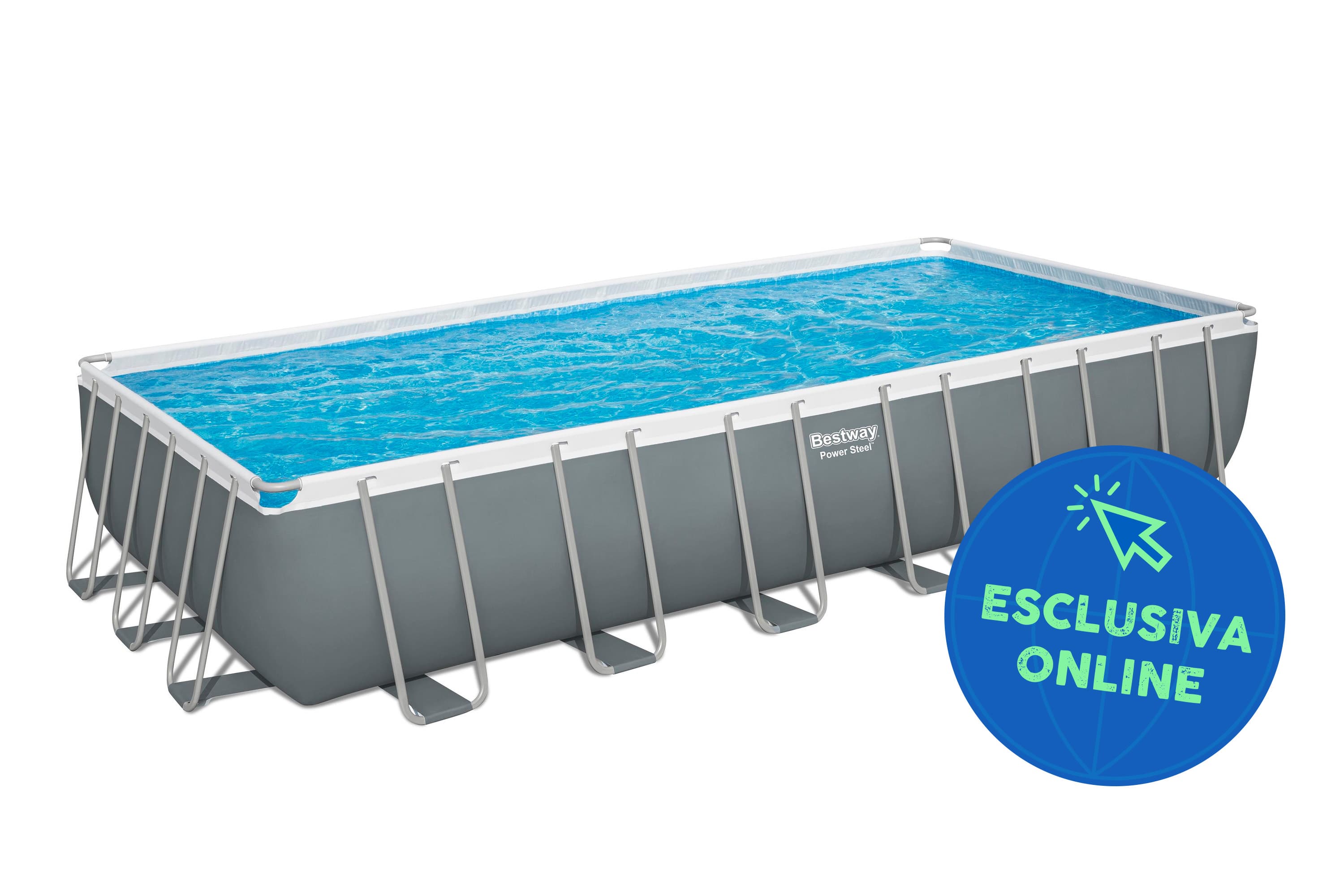 Piscine fuori terra Piscina solo struttura grigio scuro - 732x366x132 cm Bestway 1