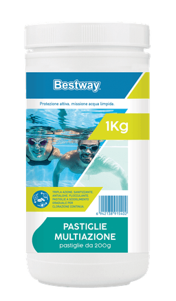 Trattamento chimico dell'acqua Pastiglie multiazione da 200 g, 1 Kg Bestway 1