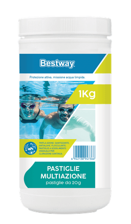 Trattamento chimico dell'acqua Pastiglie multiazione da 20 g (1 Kg) Bestway 1