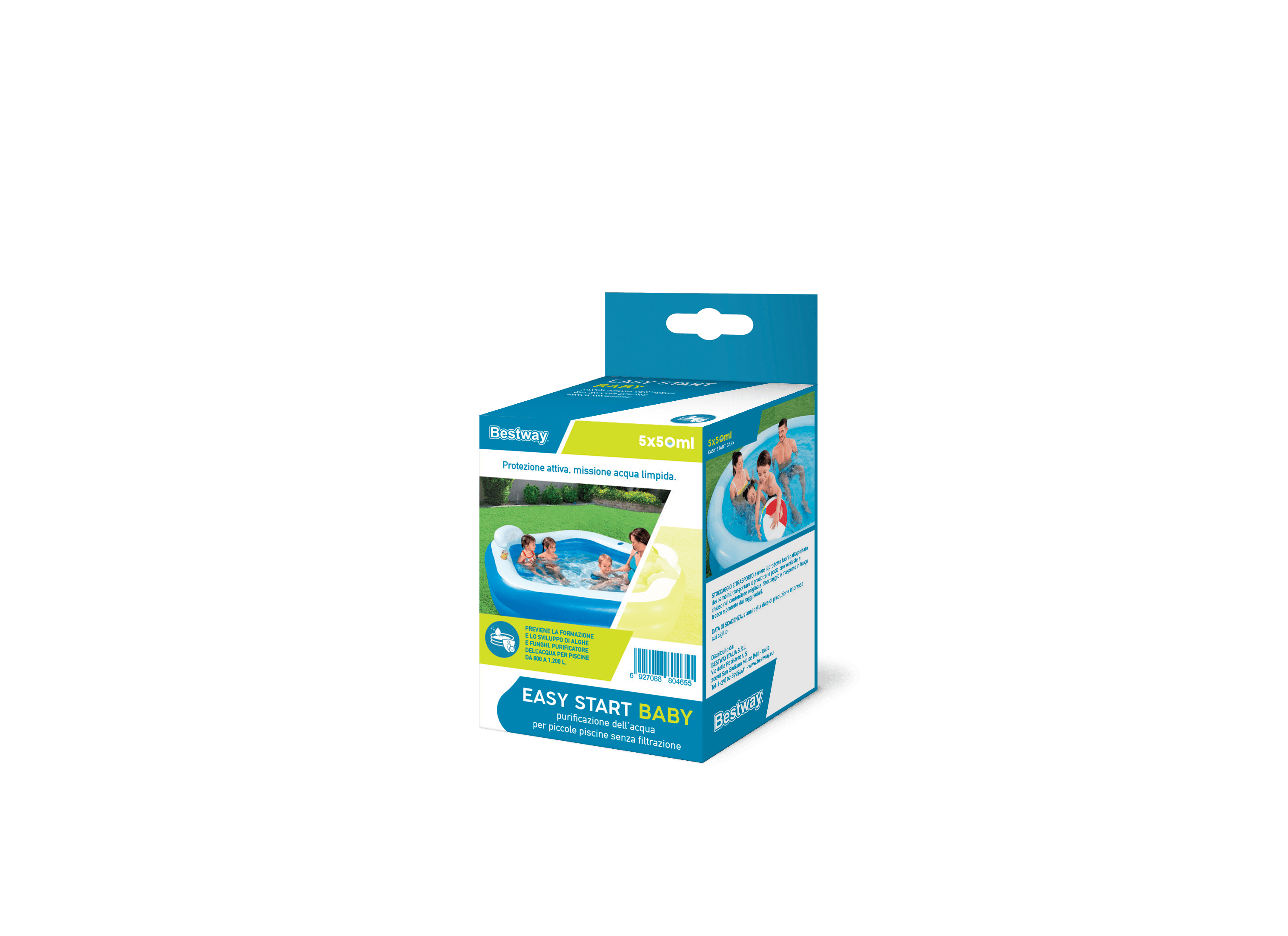 Trattamento chimico dell'acqua Antialghe Easy Starter Baby per piscine senza filtrazione Bestway 1