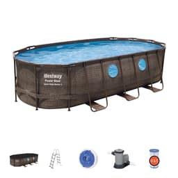Piscine fuori terra Set piscina da 549x274x122 cm rattan marrone Bestway 1
