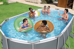Piscine fuori terra Set piscina da 488x305x107 cm grigio scuro Bestway 4