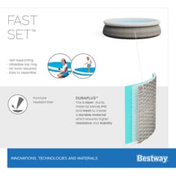 Piscine fuori terra Set piscina gonfiabile Fast Set da 457x84 cm Bestway 8