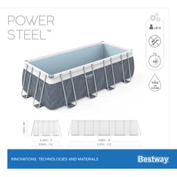 Piscine fuori terra Piscina solo struttura effetto marmo - 488x244x122 cm Bestway 8