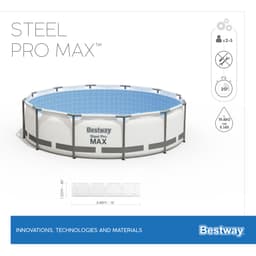 Piscine fuori terra Set piscina grigio chiaro da 488x122 cm Bestway 9