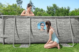 Piscine fuori terra Set piscina da 488x305x107 cm effetto pietra Bestway 4