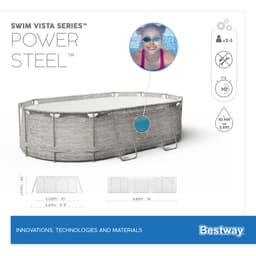 Piscine fuori terra Piscina solo struttura effetto pietra - 488x305x107 cm Bestway 6