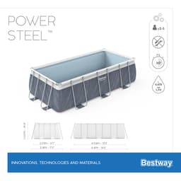 Piscine fuori terra Piscina solo struttura effetto marmo - 404x201x100 cm Bestway 7