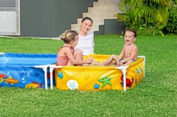 Giochi gonfiabili per bambini Piscina gioco e box sabbia per bambini da 213x122x30.5 cm Bestway 4