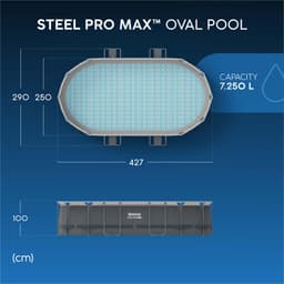 Piscine fuori terra Piscina solo struttura grigio scuro - 427x250x100 cm Bestway 8