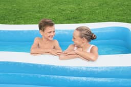 Giochi gonfiabili per bambini Piscina gonfiabile rettangolare a 3 anelli da 305mx183x56cm Bestway 9