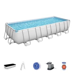 Piscine fuori terra Set piscina da 640x274x132 cm grigio chiaro Bestway 1