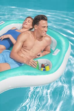 Gonfiabili mare per adulti Materassino gonfiabile a 2 posti Summer Color con porta oggetti Bestway 6