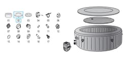Ricambi Piscine e Spa Copertura in similpelle per idromassaggio gonfiabile Lay-Z-Spa Miami AirJet Bestway 3