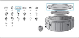 Ricambi Piscine e Spa Copertura in similpelle per idromassaggio gonfiabile Lay-Z-Spa Bali AirJet Bestway 2