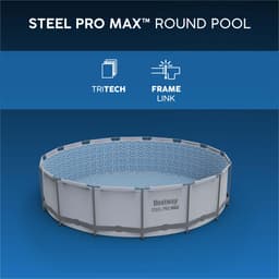 Piscine fuori terra Piscina solo struttura - 366x122 cm grigio chiaro Bestway 7