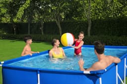 Piscine fuori terra Set piscina fuori terra rettangolare Steel Pro da 400x211x81 cm blu Bestway 4