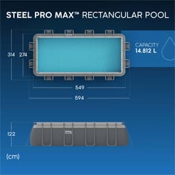 Piscine fuori terra Piscina solo struttura - 549x274x122 cm grigio scuro Bestway 7