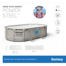 Piscine fuori terra Set piscina da 488x305x107 cm effetto pietra Bestway 8