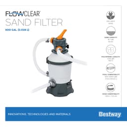 Accessori Piscine e Spa Pompa filtro a sabbia, 3.028 L/H Bestway 8