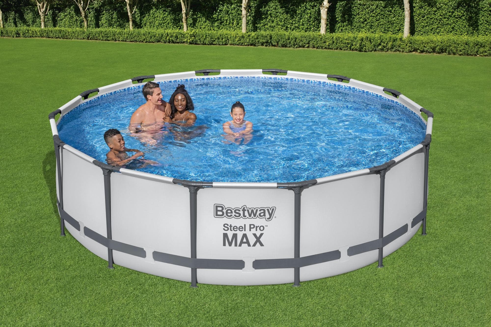 Piscine fuori terra Set piscina da 427x107 cm grigio chiaro Bestway 3