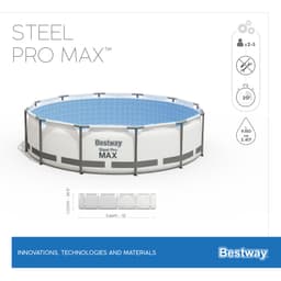 Piscine fuori terra Piscina solo struttura - 366x100 cm grigio chiaro Bestway 7