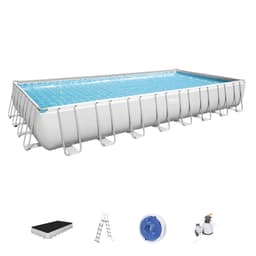 Piscine fuori terra Set piscina da 956x488x132 cm grigio chiaro Bestway 1