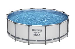 Piscine fuori terra Piscina base struttura e liner rotonda Steel Pro MAX da 427x122 cm grigio chiaro Bestway 1