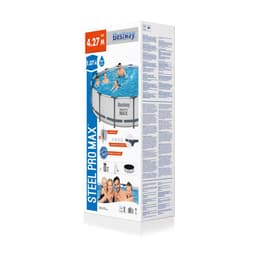 Piscine fuori terra Set piscina fuori terra rotonda Steel Pro MAX da 427x107 cm grigio chiaro Bestway 7