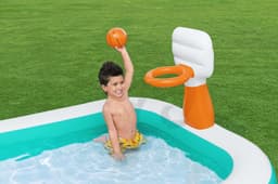 Giochi gonfiabili per bambini Piscina gonfiabile con canestro da 251x168x102 cm Bestway 3