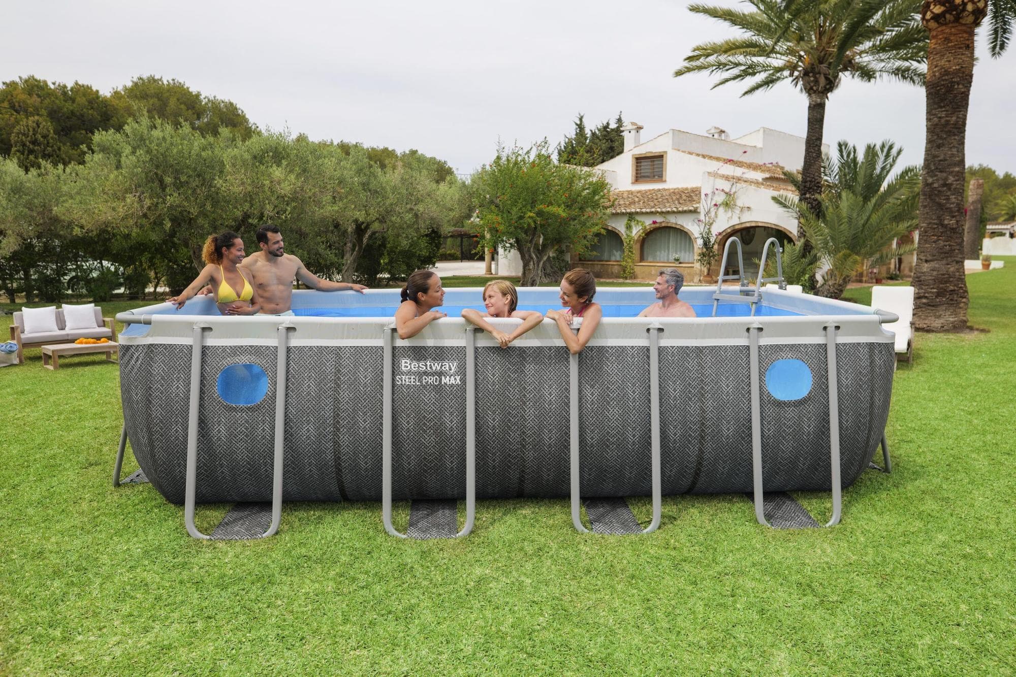 Piscine fuori terra Set piscina da 488x244x132 cm grigio Bestway 3