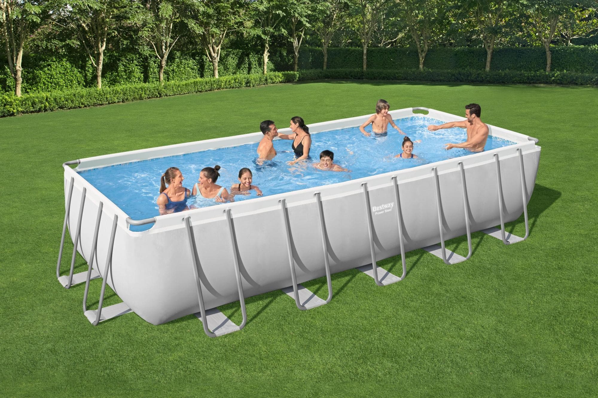 Piscine fuori terra Set piscina da 640x274x132 cm grigio chiaro Bestway 3