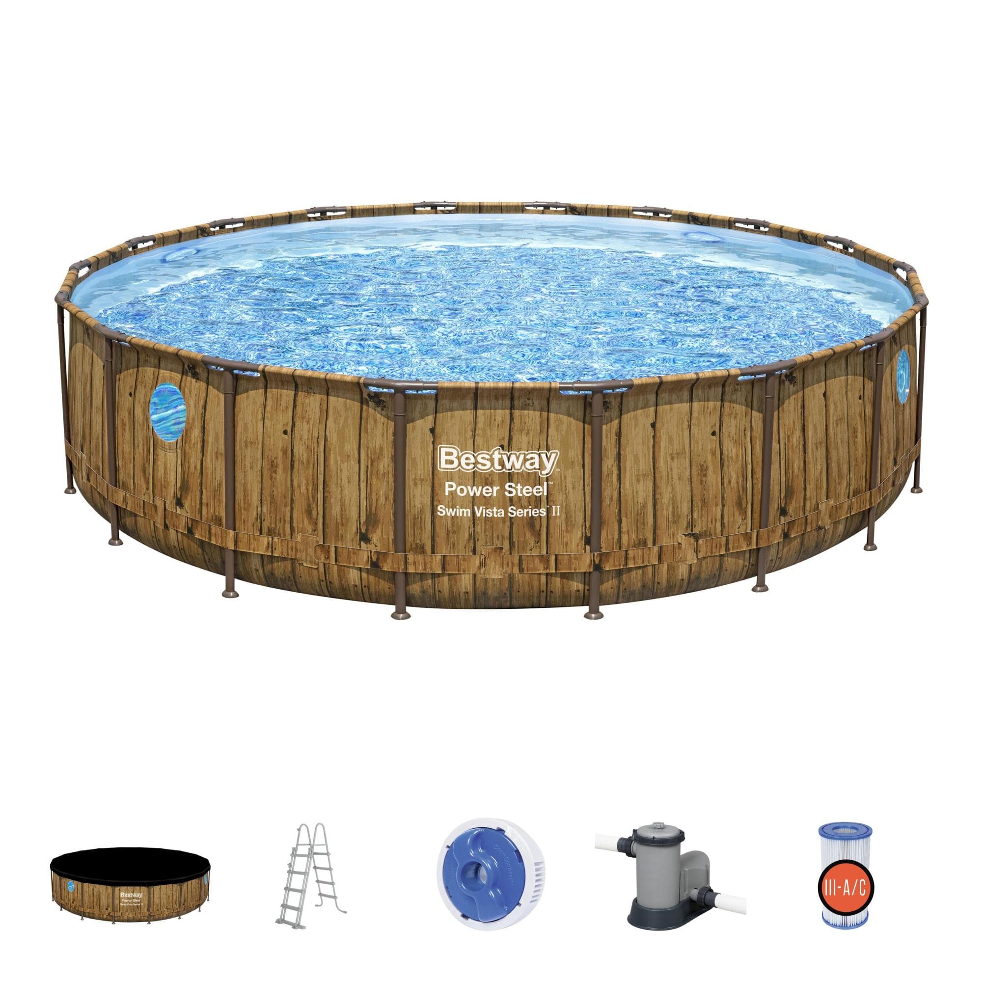 Piscine fuori terra Set piscina da 549x122 cm effetto legno Bestway 1