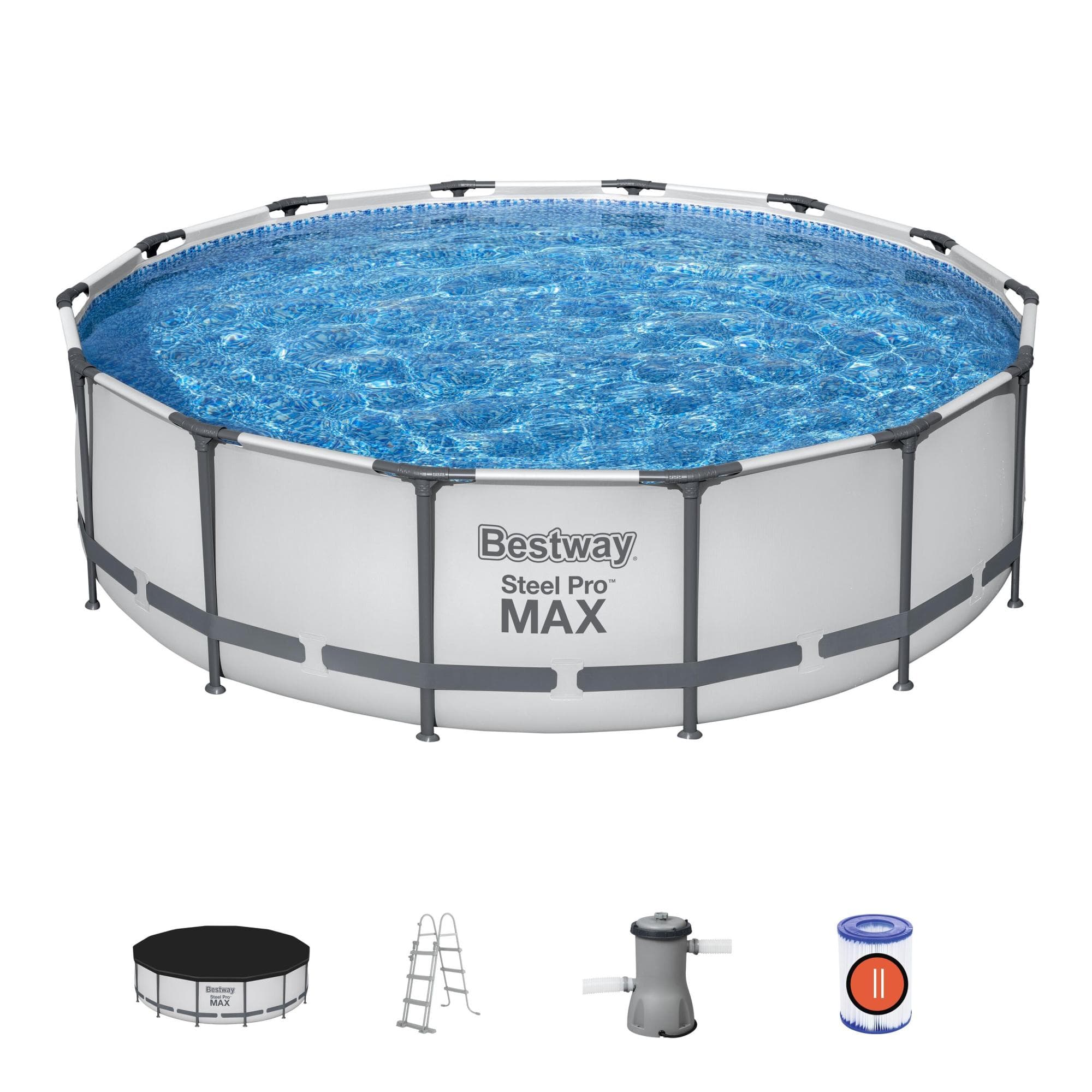 Piscine fuori terra Set piscina da 427x107 cm grigio chiaro Bestway 1