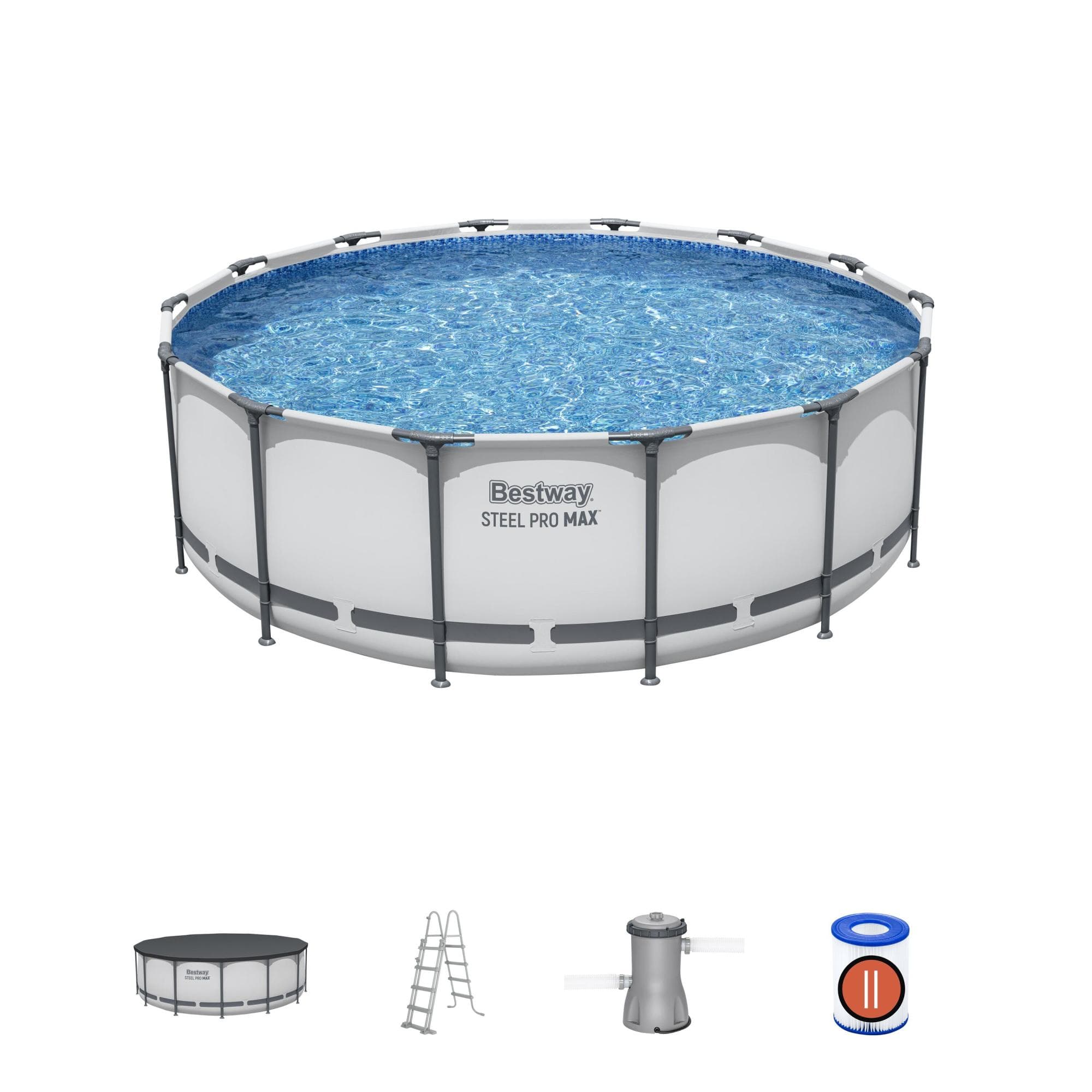 Piscine fuori terra Set piscina grigio chiaro da 427x122 cm Bestway 1