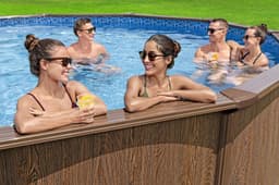 Piscine fuori terra Set piscina Hydrium effetto legno da 490x130 cm Bestway 6