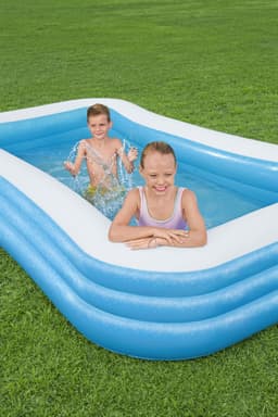 Giochi gonfiabili per bambini Piscina gonfiabile rettangolare a 3 anelli da 305mx183x56cm Bestway 3