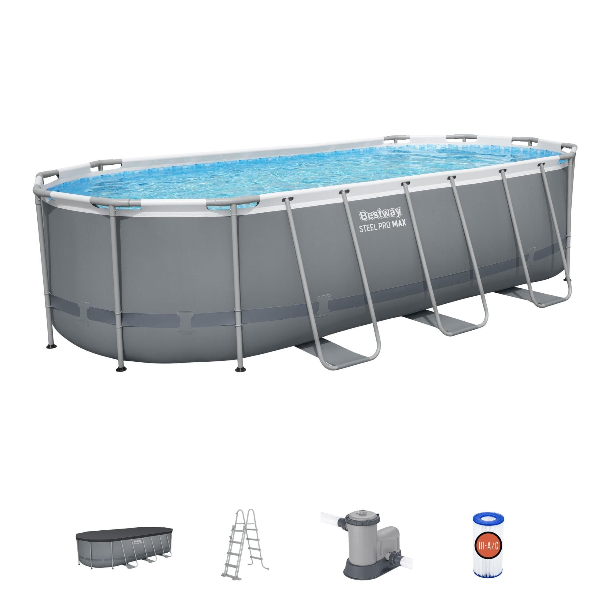 Piscine fuori terra Set piscina fuori terra Steel Pro Max 549x274x122 cm Bestway 1