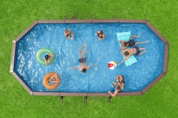 Piscine fuori terra Set piscina Hydrium effetto legno da 732x366x132 cm Bestway 8