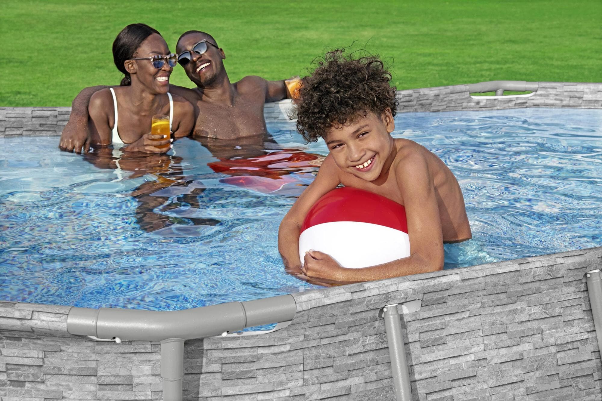 Piscine fuori terra Piscina solo struttura effetto pietra - 427x250x100 cm Bestway 5