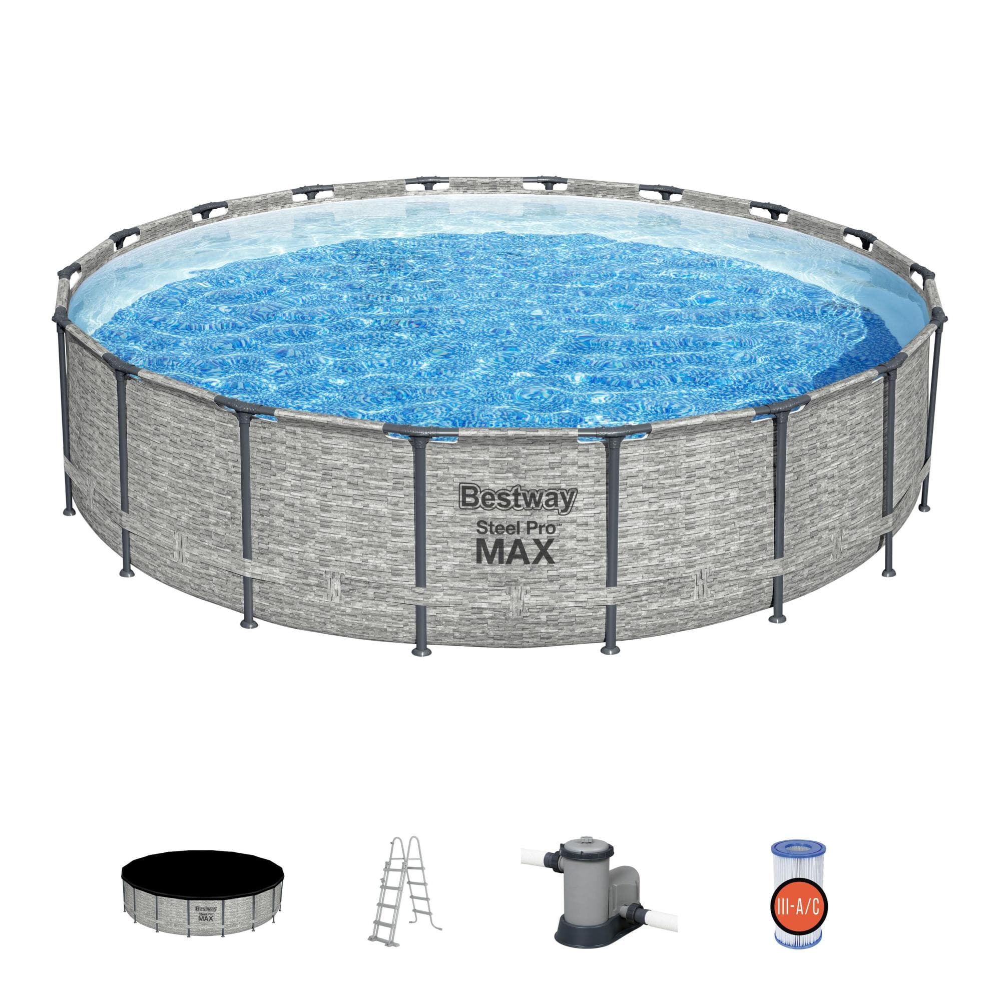 Piscine fuori terra Set piscina da 549x122 cm effetto pietra Bestway 1