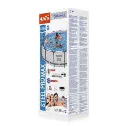 Piscine fuori terra Set piscina da 457x122 cm grigio chiaro Bestway 7