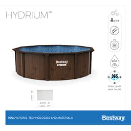 Piscine fuori terra Set piscina Hydrium effetto legno da 550x130 cm Bestway 9