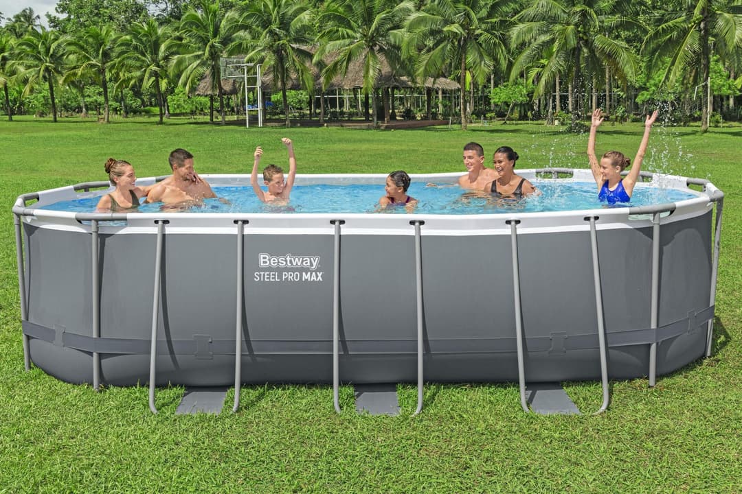 Piscine fuori terra Piscina solo struttura da 488x244x122 cm grigio scuro Bestway 2