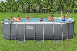 Piscine fuori terra Piscina solo struttura da 488x244x122 cm grigio scuro Bestway 2